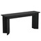 Farmhouse Console Table 71-Inch Entryway Sofa Table V Pedestal Rustic Brown